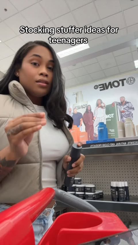 Instagram post by @shaimyfive for TONE by AMP. Caption reads: Here are a few ideas for your teen’s stocking....