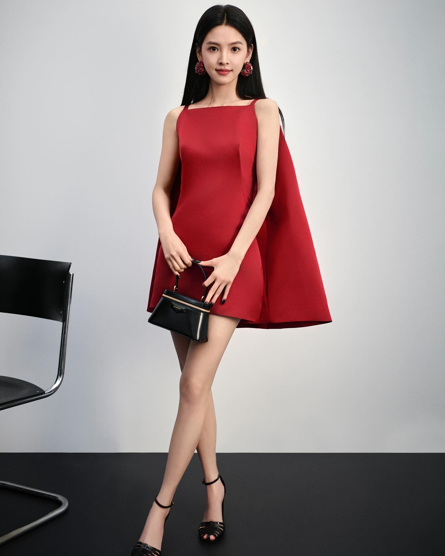 Instagram post by @zhangruonannan for GIVENCHY. Caption reads: Brand ambassador Zhang Ruonan photographed by....