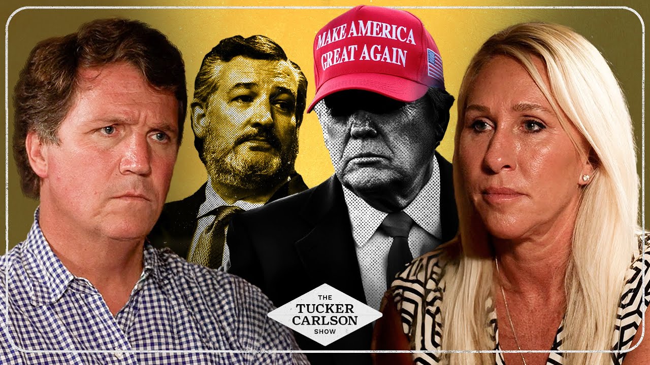 YouTube post by @TuckerCarlson for Black Rifle Coffee. Caption reads: Tucker on the MAGA Movement’s Future and the....