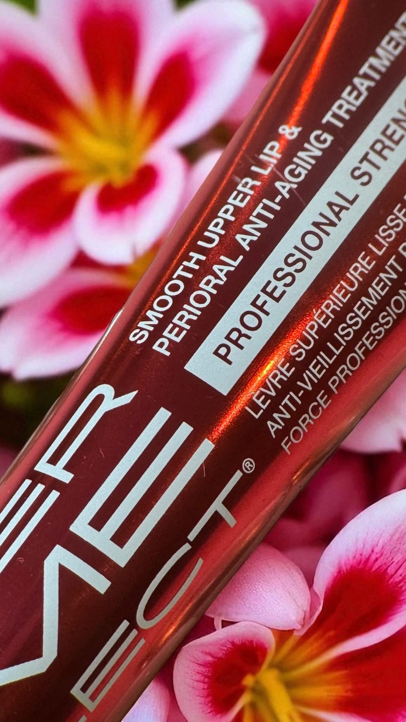 Instagram post by @amanda_roussin for Dermelect. Caption reads: 💋✨ Say goodbye to lipstick feathering & hello to....