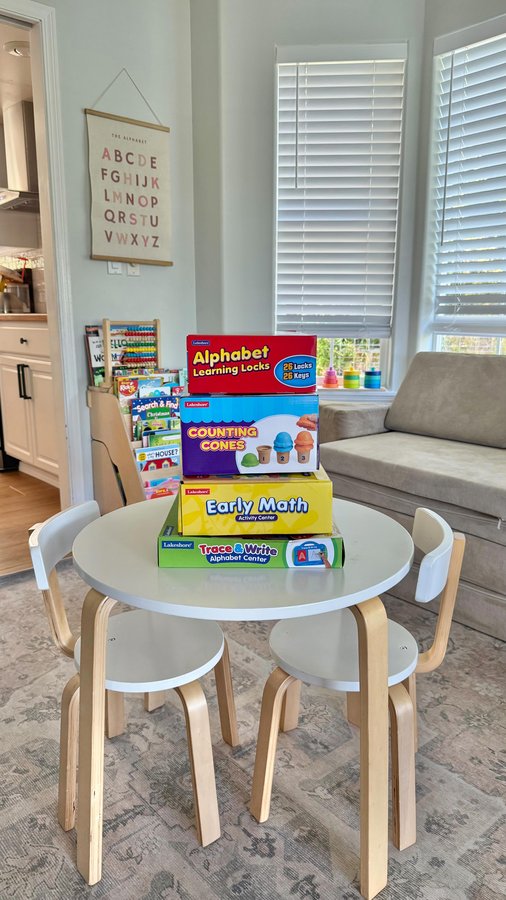 Instagram post by @pineconesandpacifiers for Lakeshore Learning. Caption reads: 🎉#ad Up to 50% off learning activities and....