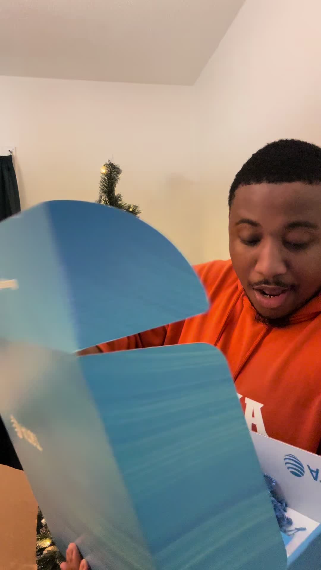 TikTok post by @iamtituscody for AT&T. Caption reads: [...] got his first PR package🙌🏽 THANK YOU @AT&T....