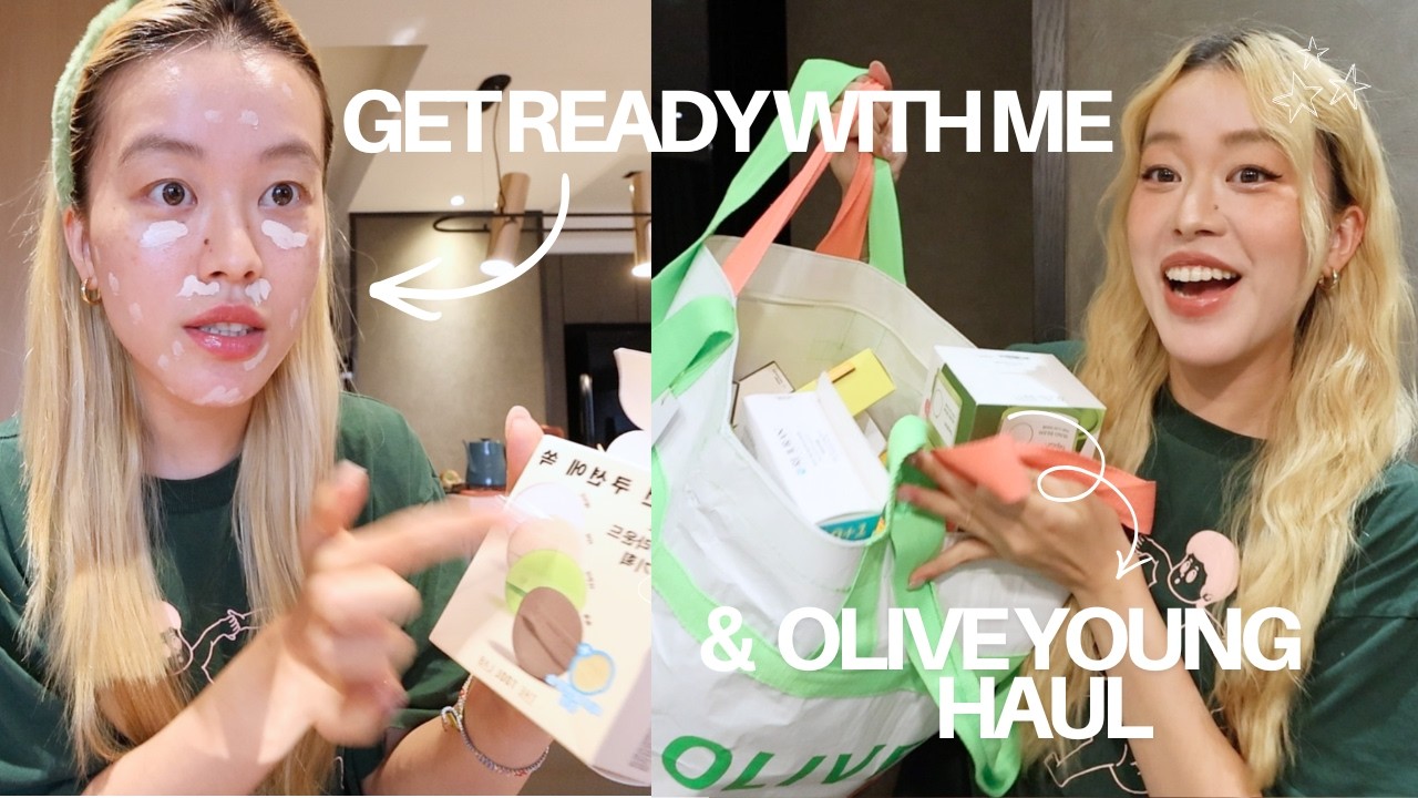 YouTube post by @yyselina for Ana Luísa Bolos e Doces. Caption reads: 我的韓國Olive Young必買必囤清單🛒💡用長年愛用和開箱新品一起來化妝♡GET READY....