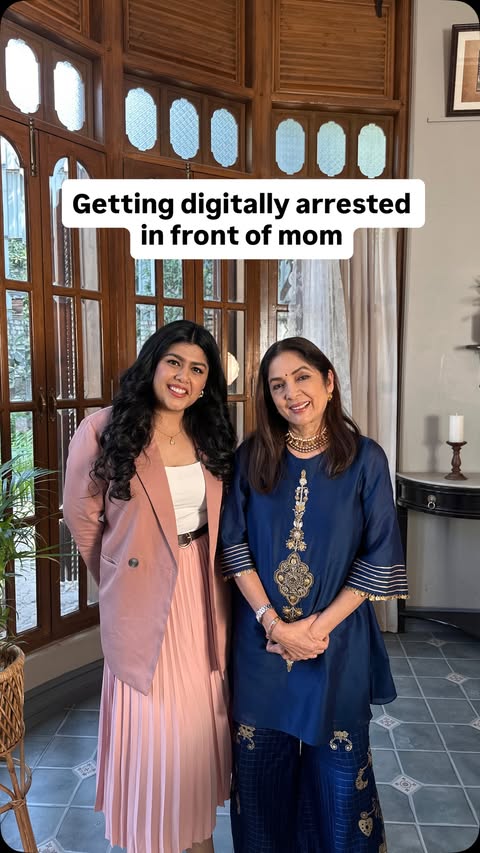Instagram post by @hisukriti for Meta. Caption reads: Savage mom vs digital arrest 🤣 we all know who....