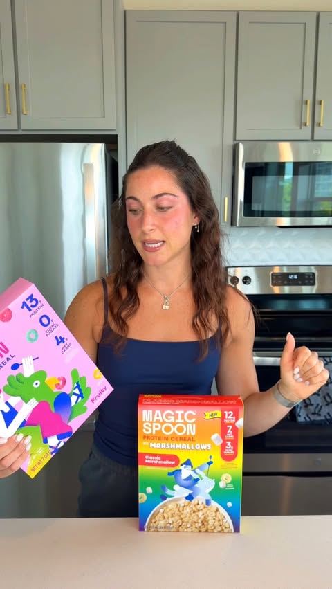 Instagram post by @melanierazz_ for Magic Spoon. Caption reads: [...] chicken 24/7 🤍 I’ve been loving....