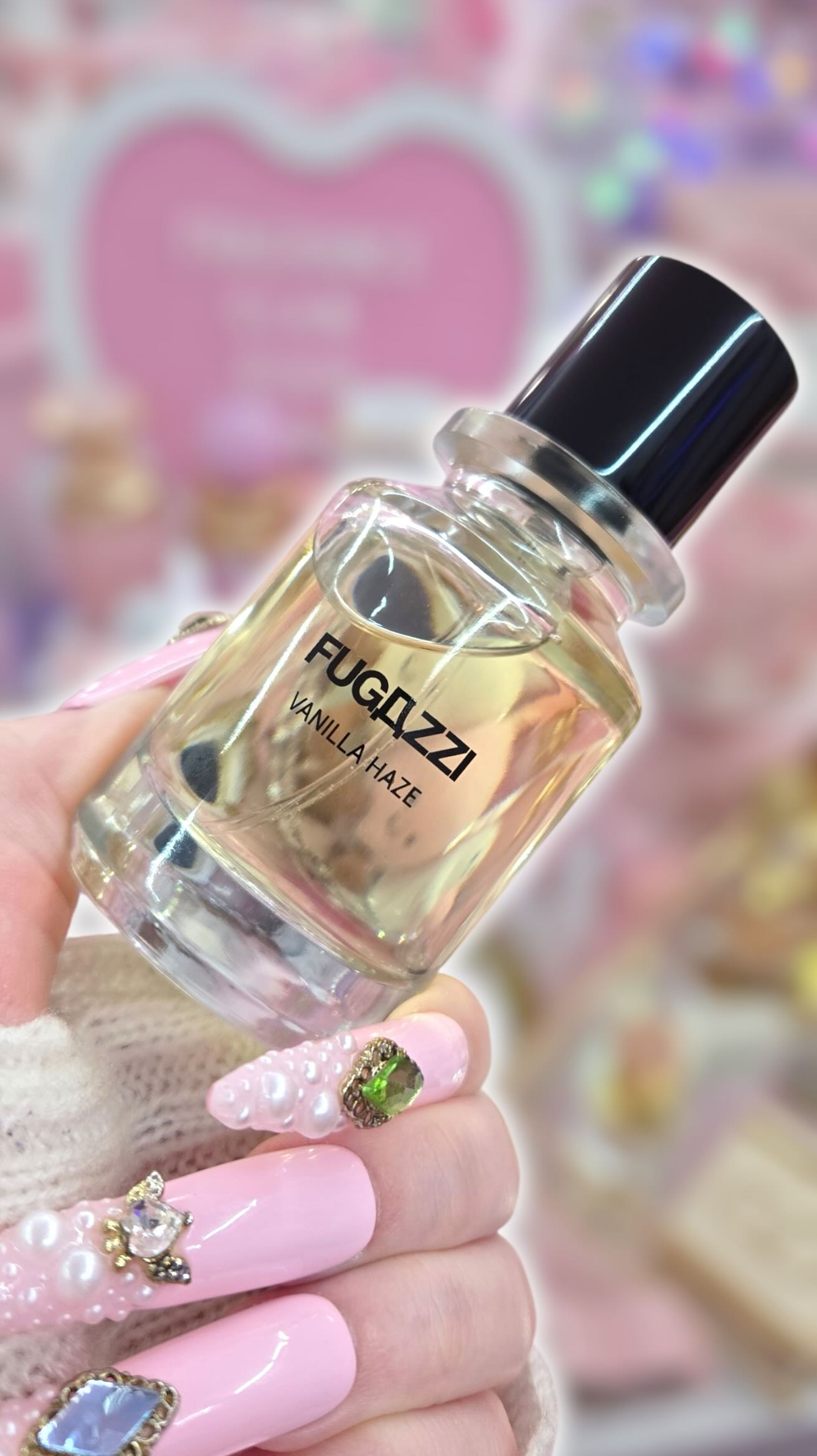 Instagram post by @glamfragranceaddict for FUGAZZI Fragrances. Caption reads: [...] favorite luxury fragrance houses,....