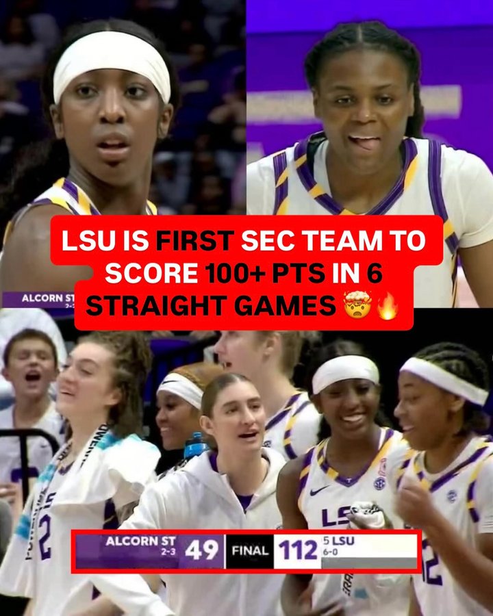 Instagram post by @marchmadnesswbb for Bleacher Report. Caption reads: LSU can’t be stopped 😤‼️

They tie the NCAA....