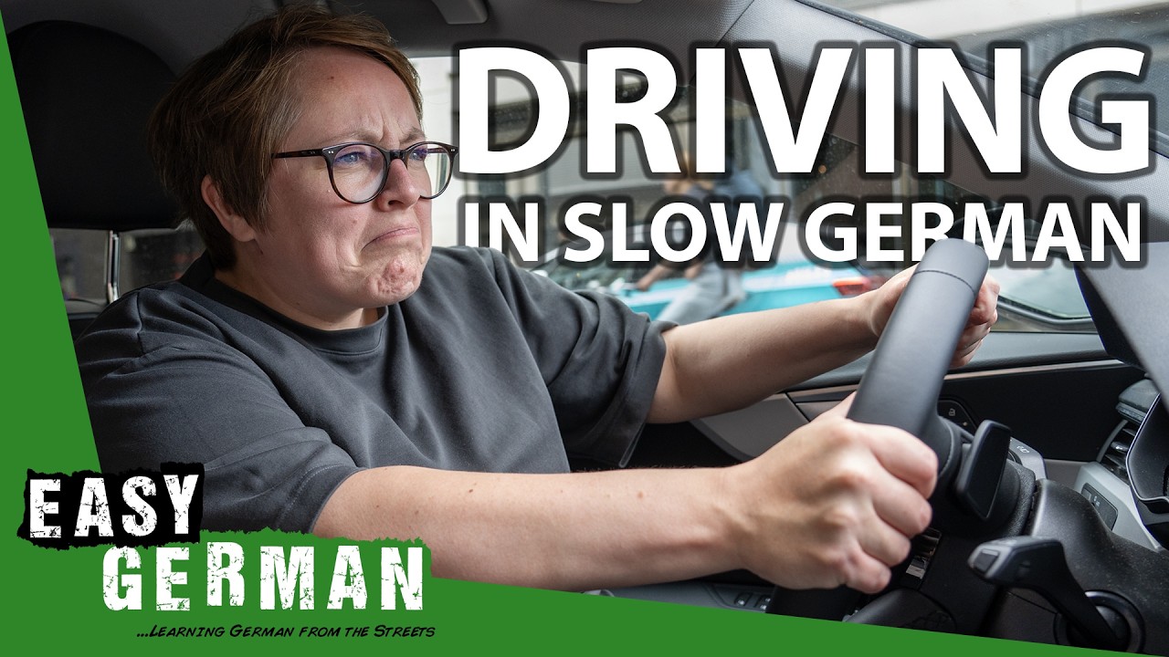 YouTube post by @EasyGerman for Lingoda. Caption reads: Driving Through Berlin in Slow German | Super Easy....