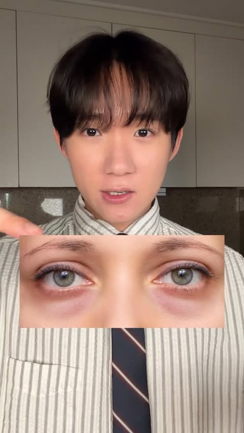 Instagram post by @hudsonsqrd for Axis-y. Caption reads: How to get rid of undereye hollowness! #axisy....