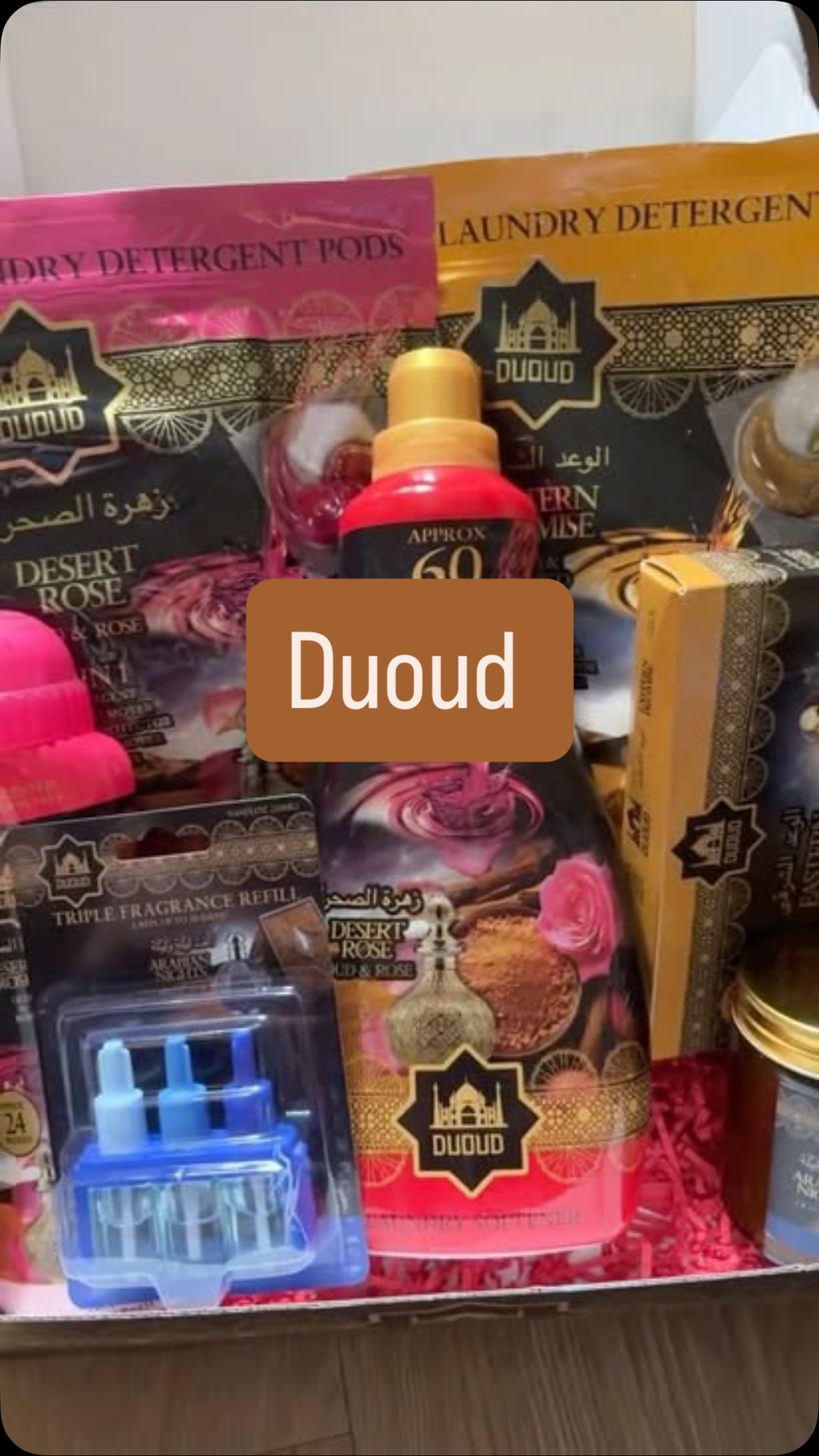 Instagram post by @homebudget_ for B&M Stores. Caption reads: 💙 DUOUD x B&M 💙

Thank you @duoudhomefragrance....