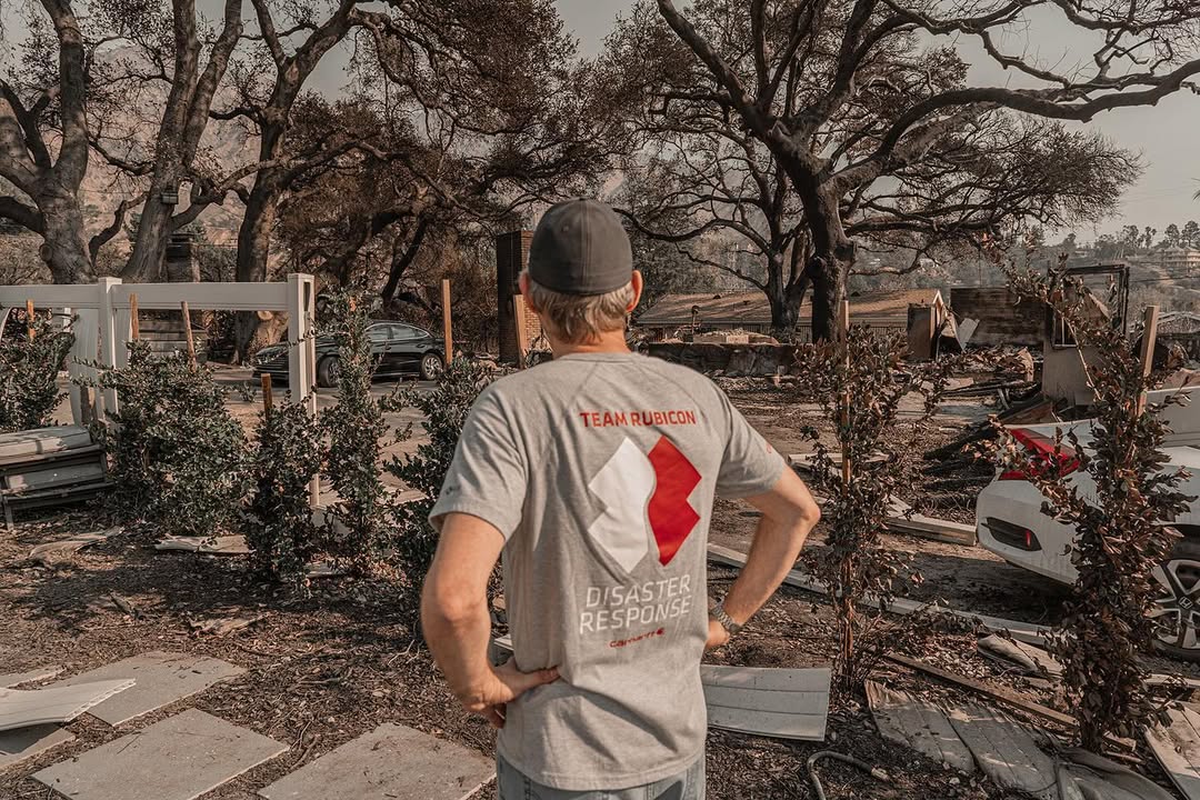 Instagram post by @jimfarley98 for American Red Cross. Caption reads: Our hearts continue to be with those affected by....