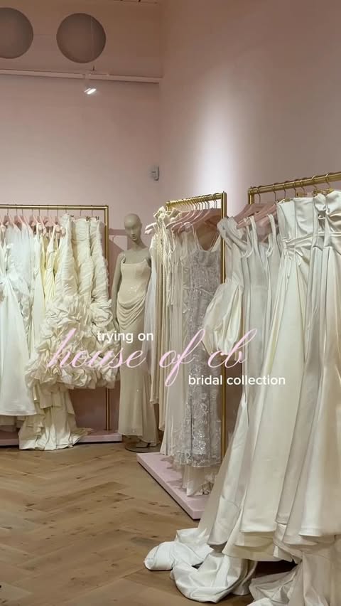 Instagram post by @abbiexhooper for House of CB. Caption reads: [...] the dreamy new bridal collection by....