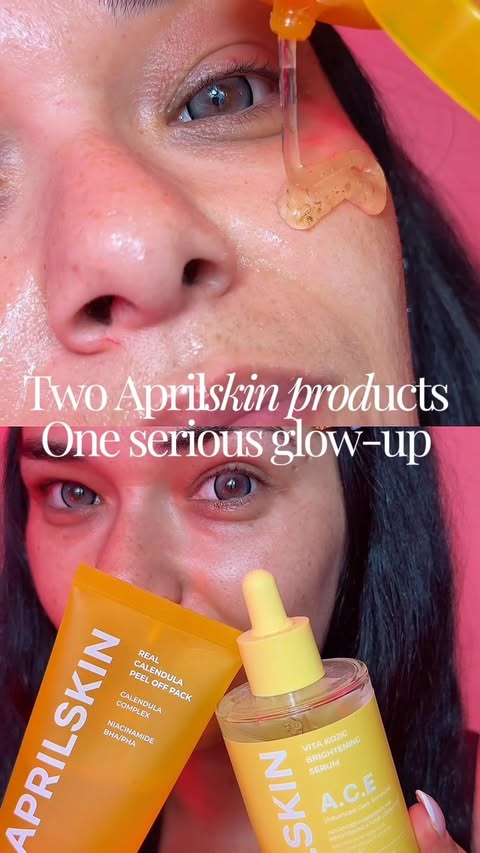 Instagram post by @christineannna for Aprilskin. Caption reads: The ultimate 2-step routine from @aprilskin_global....