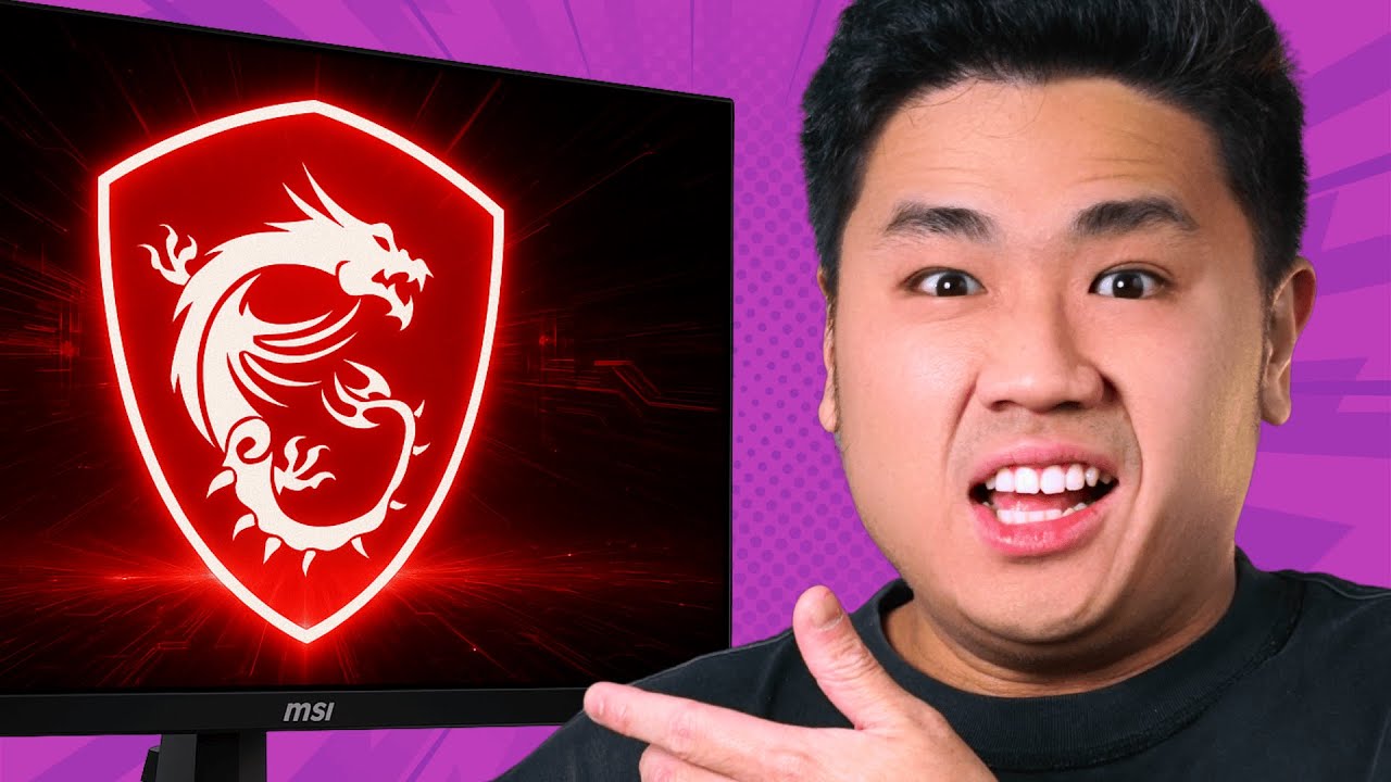 YouTube post by @GTID for Tokopedia. Caption reads: Naga Kesurupan ⁉️ MSI MAG274QF X24.