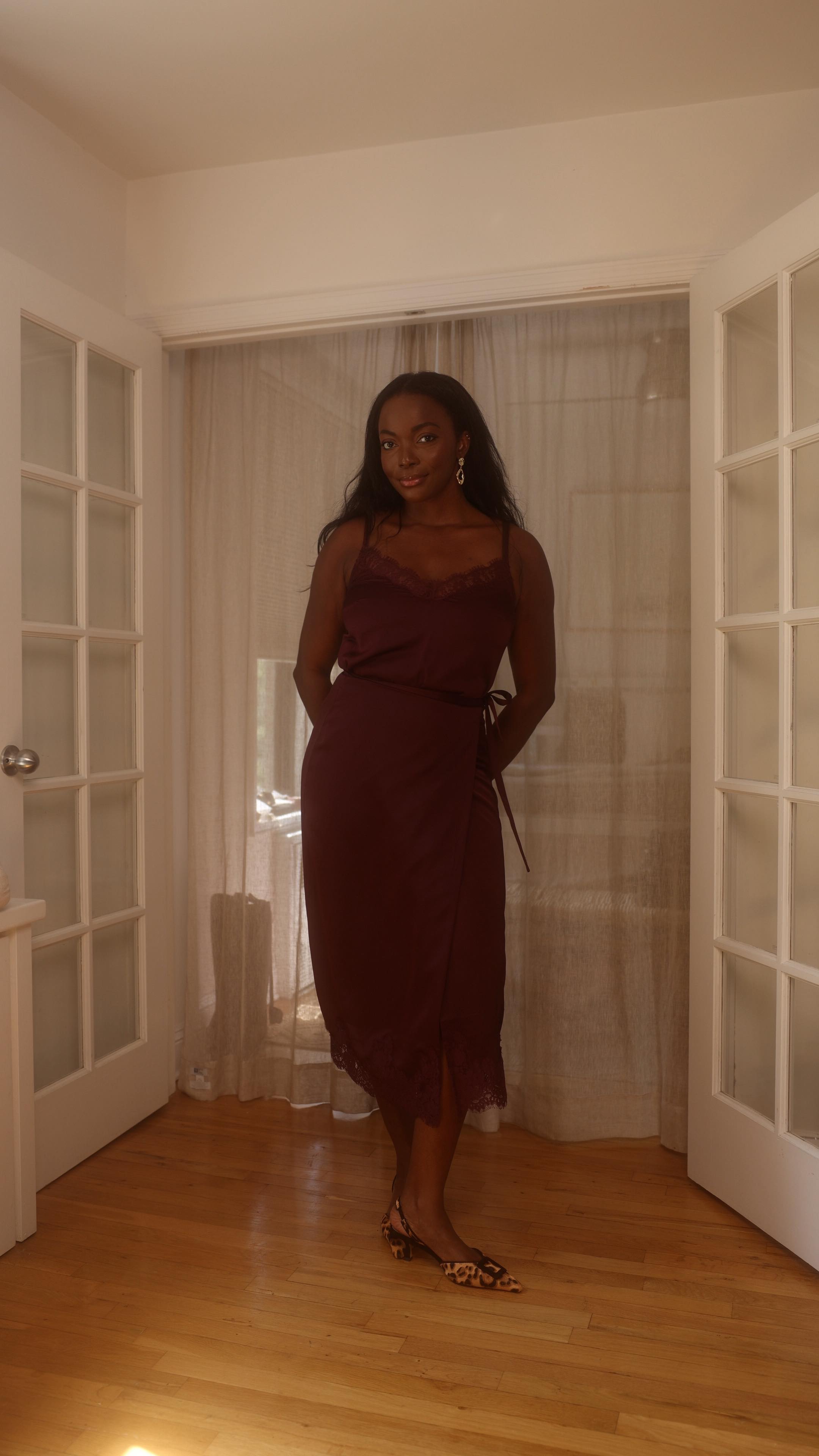 Instagram post by @cocobassey for Ann Taylor. Caption reads: fall refresh in @‌anntaylor! loving all the rich....