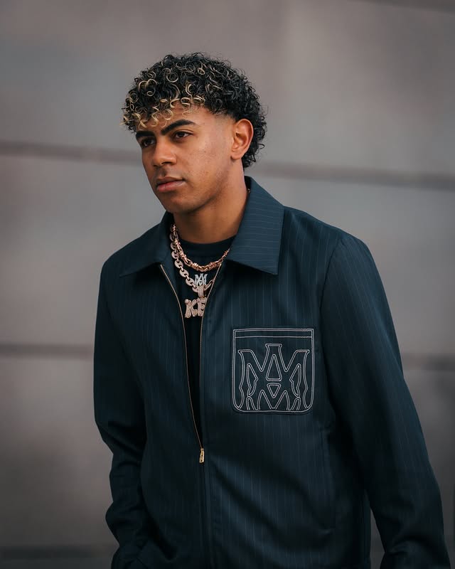 Instagram post by @mikeamiri for AMIRI. Caption reads: [...] the artistry of football and fashion, AMIRI....