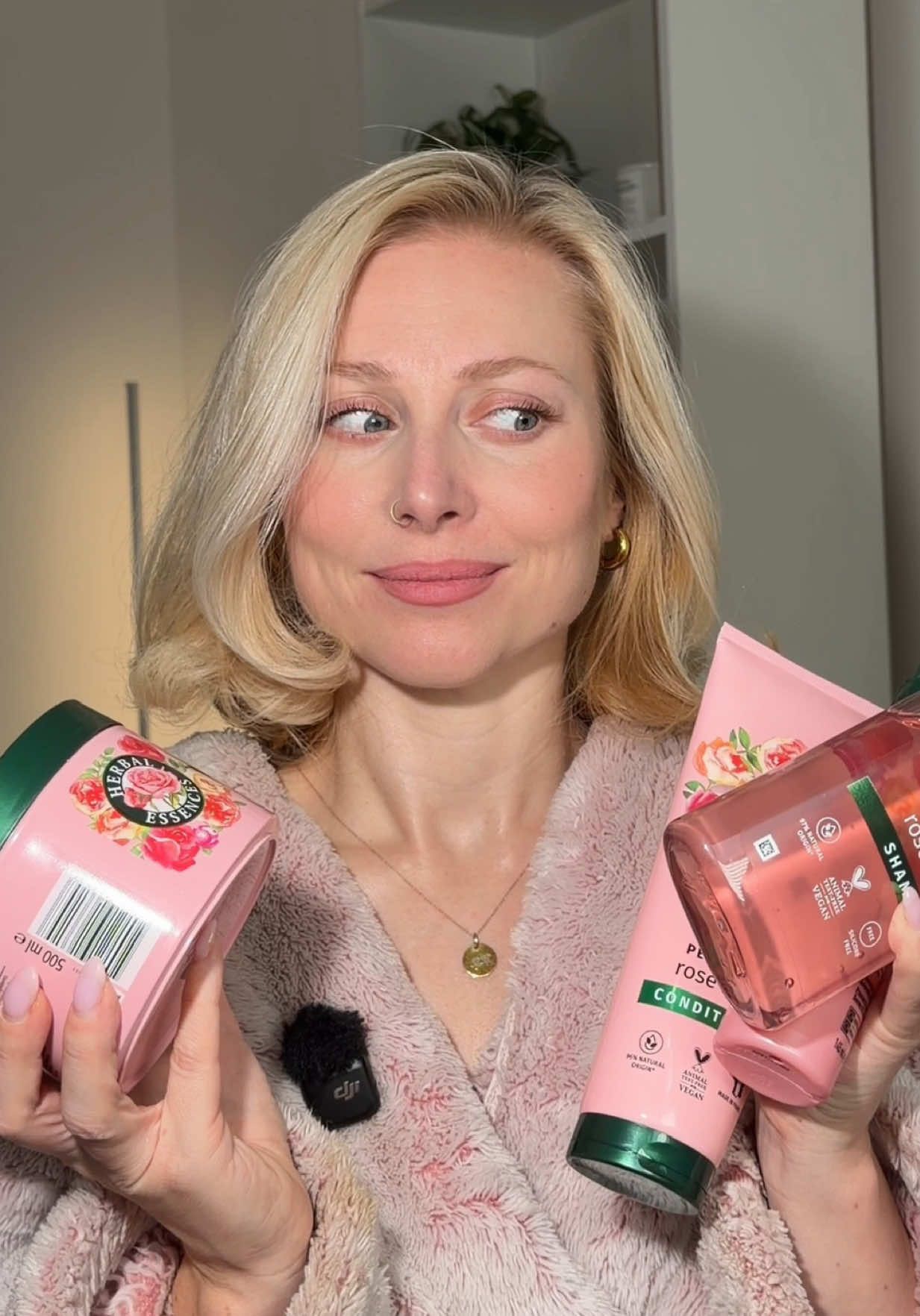 TikTok post by @billieblonde_ for Herbal Essences. Caption reads: ad be prepared to be changed FOR GOOD! ✨ You can....