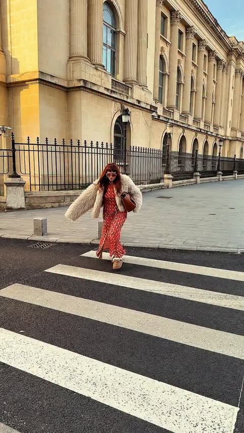 Instagram post by @denisa_balint for MODIVO. Caption reads: @modivo_ro makes this winter easier to style #ad....
