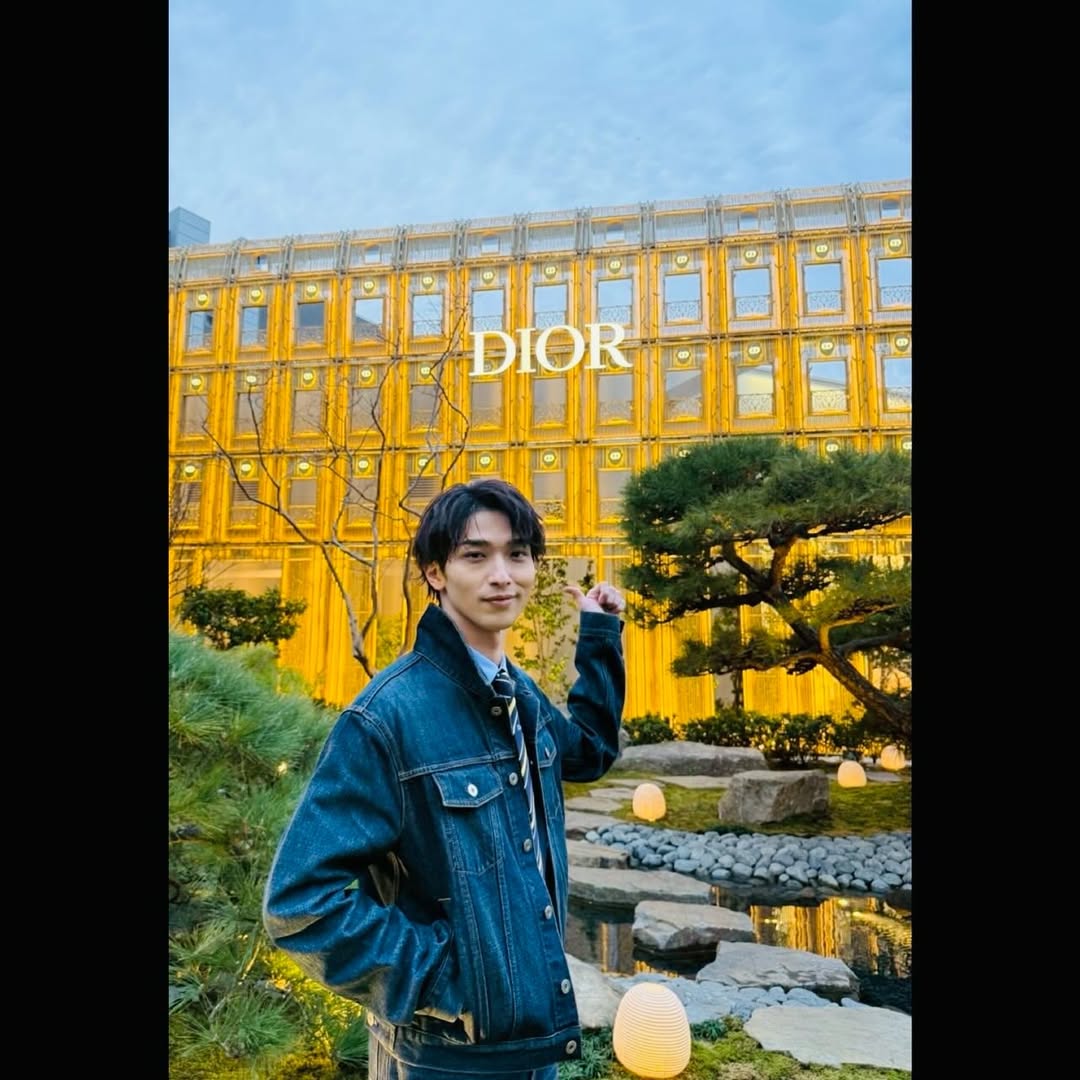 Instagram post by @ryuseiyokohama_official for Dior. Caption reads: ．
@Dior 
#DiorBambooPavilion
#SupportedByDior.