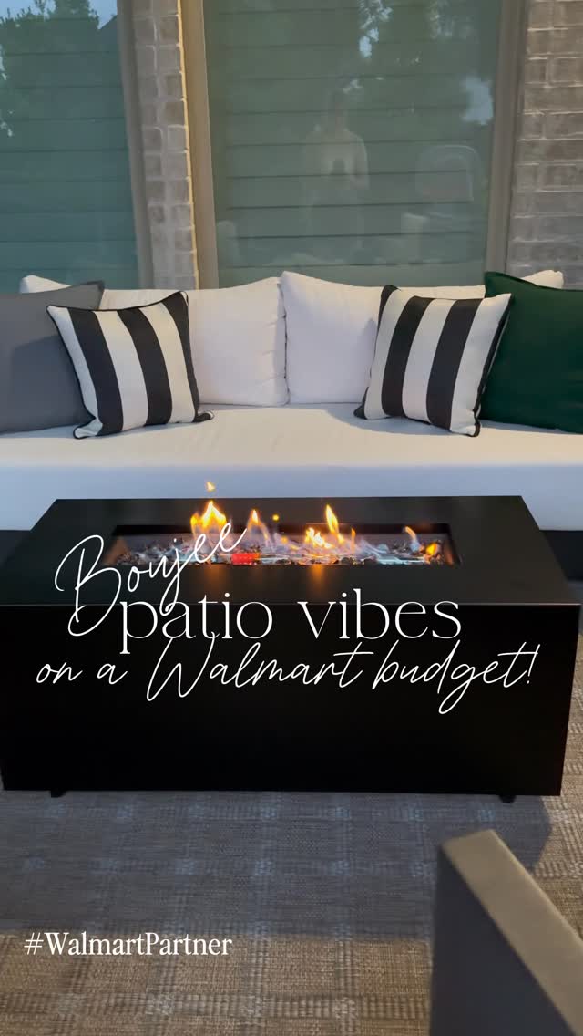 Instagram post by @homesimplycurated for Better Homes & Gardens. Caption reads: Looking for boujee patio vibes on a Walmart....
