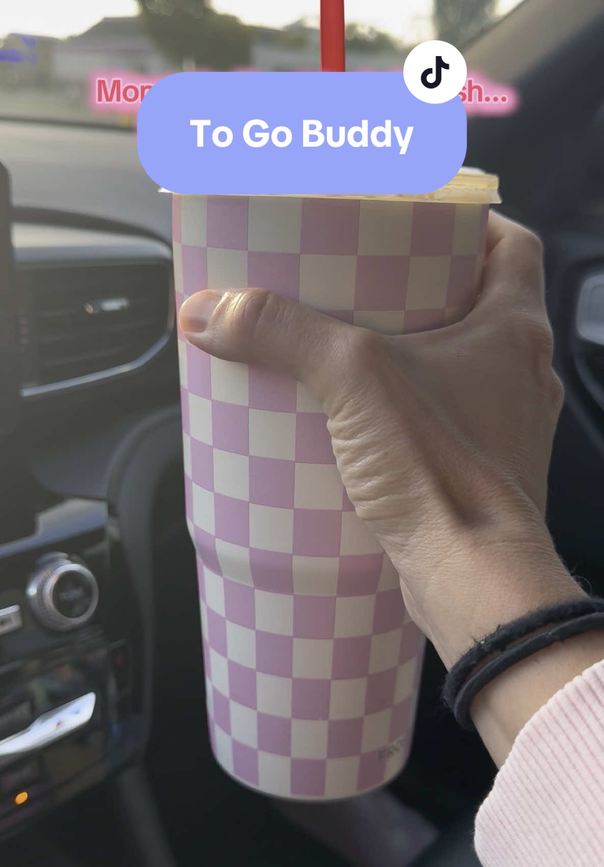 TikTok post by @n_beattie6 for FrostBuddy. Caption reads: ☕️❄️ HOT or COLD for 12+ hours?! Meet the To-Go....