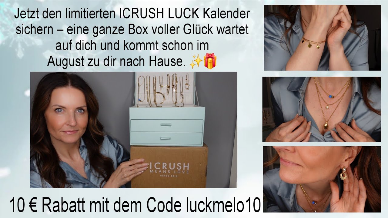 YouTube post by @meloflori for PayPal Honey. Caption reads: ICRUSH LUCK Advent Calendar Unboxing | 25....