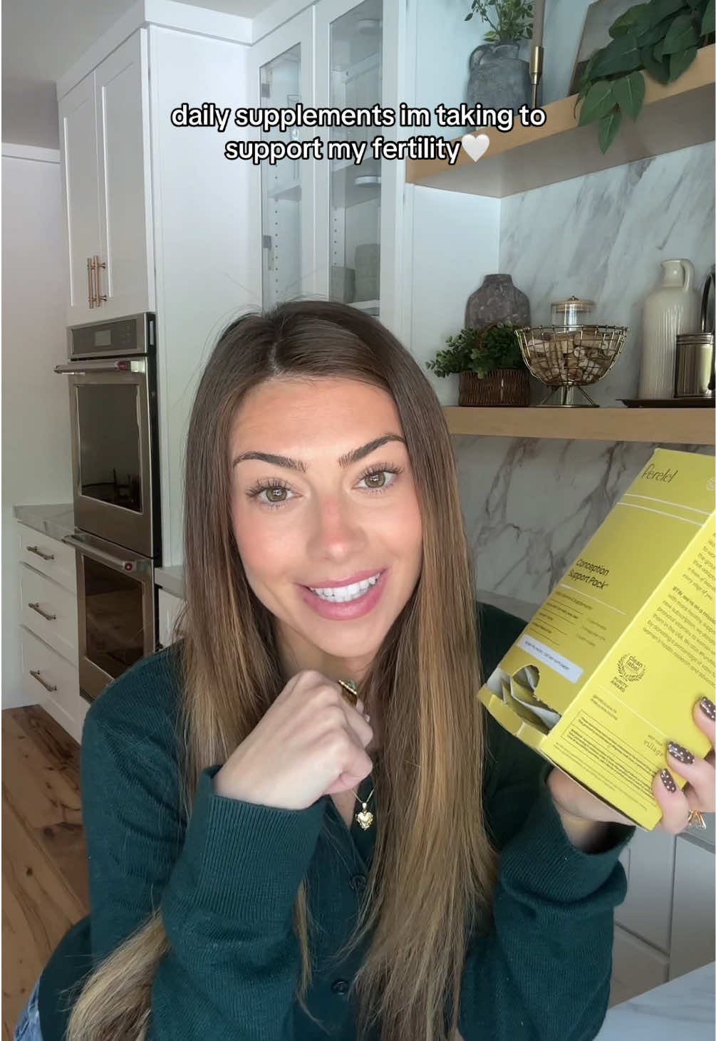 TikTok post by @brandi.nicole.miller for Perelel. Caption reads: [...] how I support my fertility with my @Perelel....