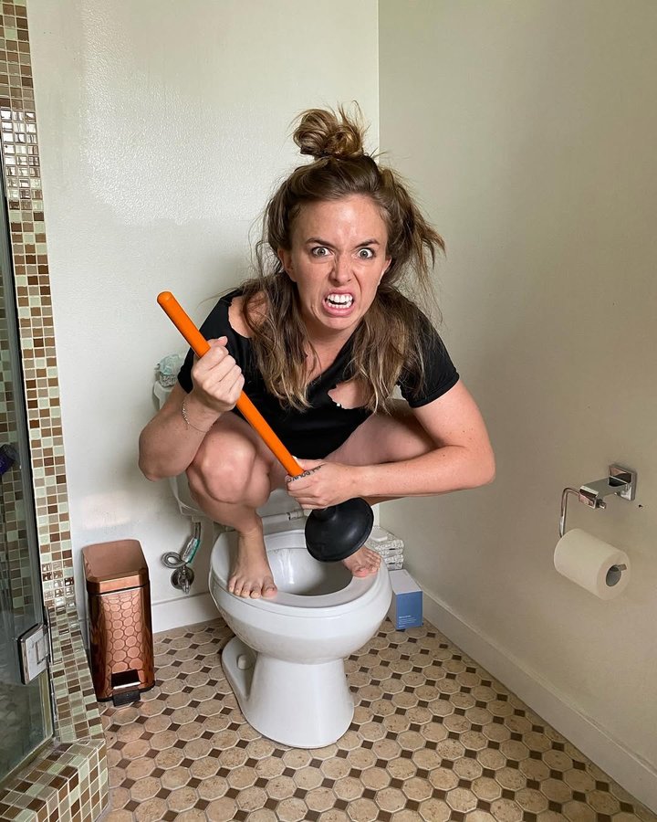 Instagram post by @jmscomedy for Squatty Potty. Caption reads: Before & After purchasing a @squattypotty ⬅️⬅️⁣ ⁣....