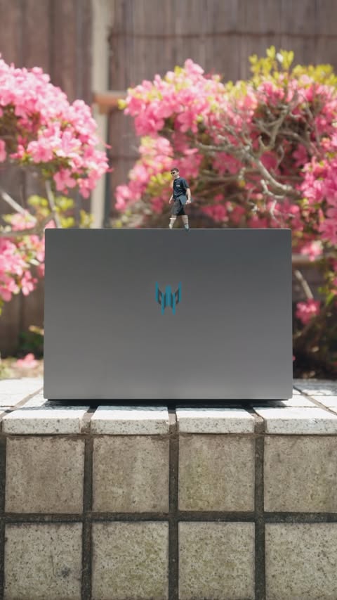 Instagram post by @nvidiageforceuk for Predator Gaming. Caption reads: Good laptop = more time exploring 🙂‍↕️ This....