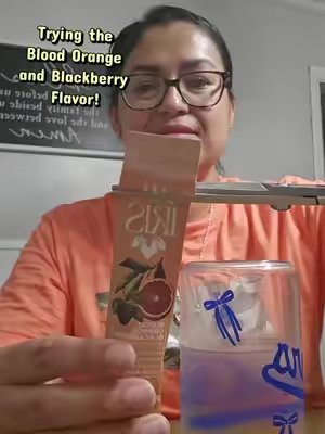 TikTok post by @running_with_mariii for Iris Nutrition. Caption reads: Trying the @Iris Nutrition Red Orange and....