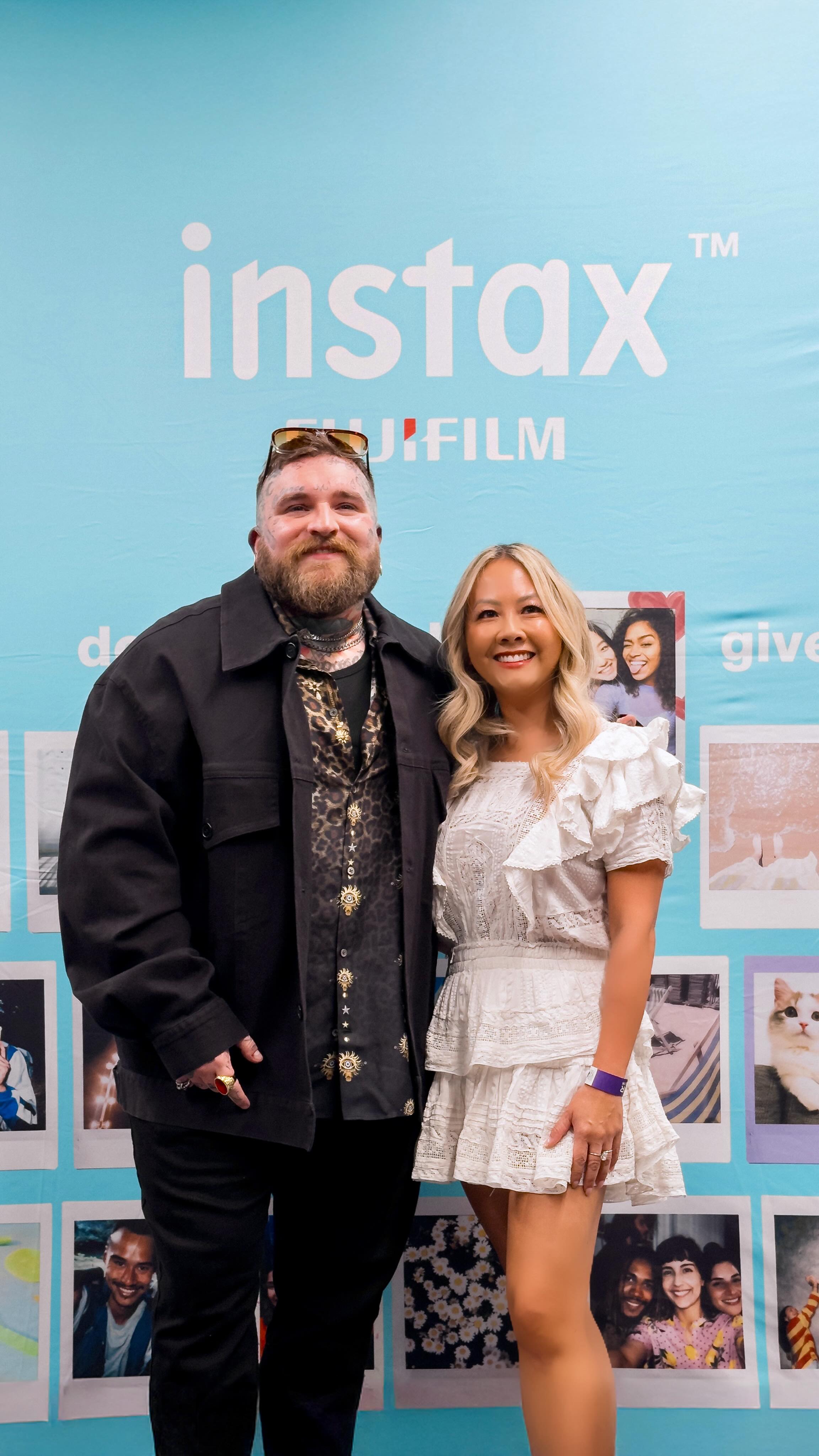 Instagram post by @love.christina.xo for Instax. Caption reads: Still buzzing after meeting @TeddySwims ahead of....