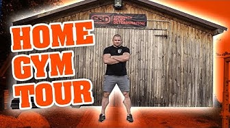 YouTube post by @mateuszkieliszkowski6654 for Kinda Fit Kinda Fat. Caption reads: MATEUSZ KIELISZKOWSKI MY HOME GYM TOUR | STRONGMAN....