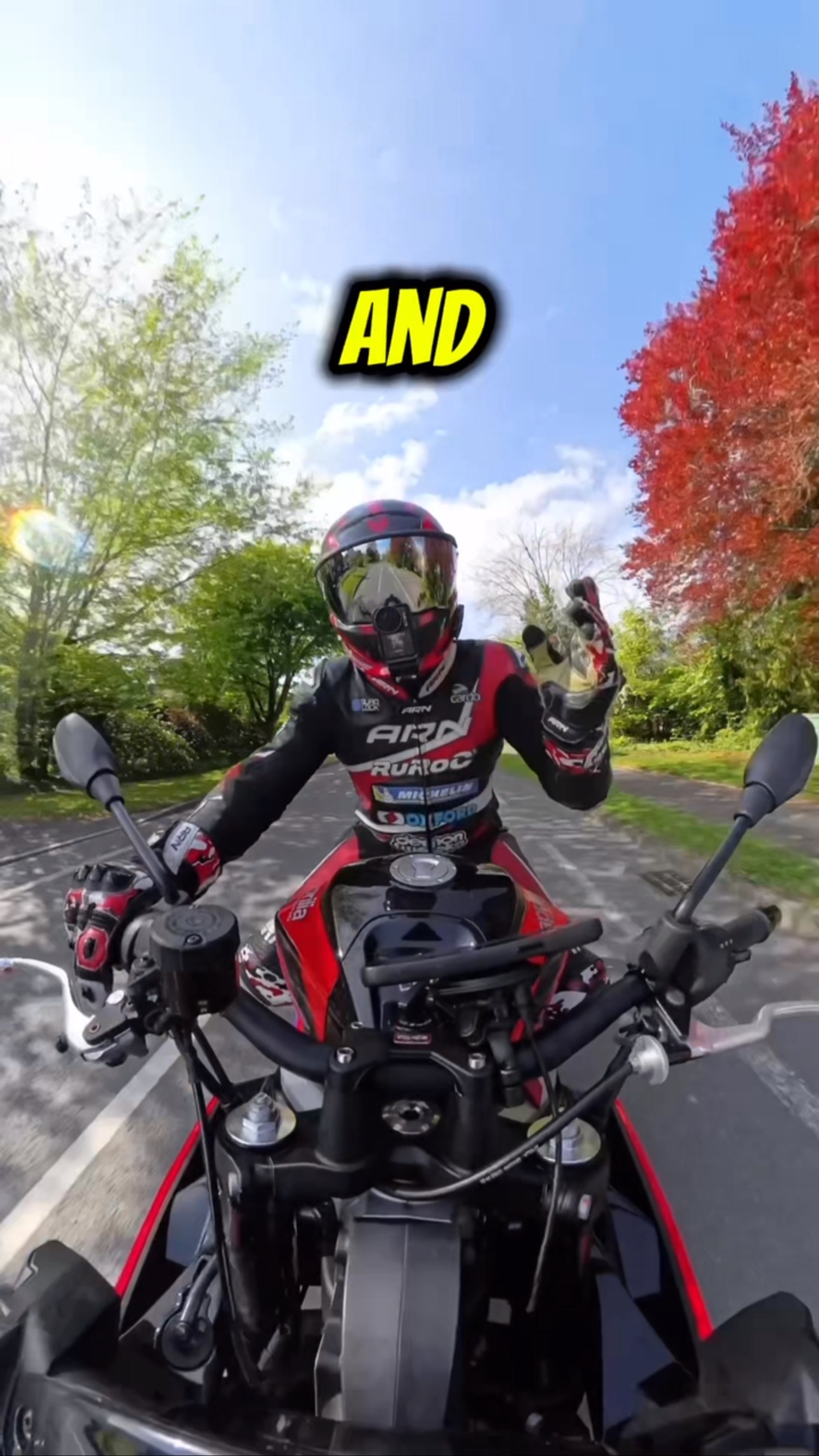 Instagram post by @motojimm for Ruroc. Caption reads: Counter Steering can help you on the corners! 
....