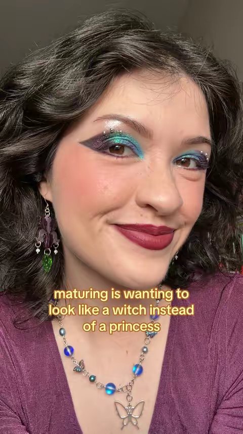 TikTok post by @glamgio_nyc for Noiricorn. Caption reads: I’m wearing the @NOIRICORN x @easy.ber Sanctum....