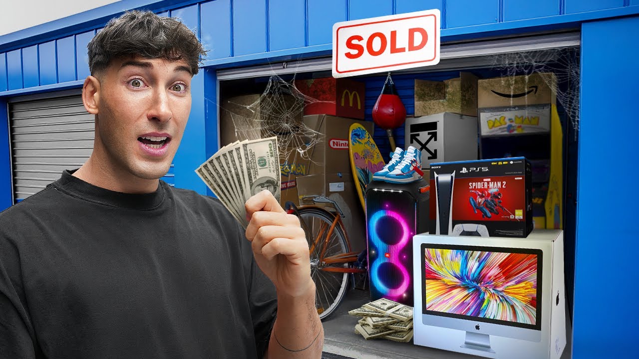 YouTube post by @byviruzz for Revolut. Caption reads: I Bought An Abandoned Storage Unit In The United....