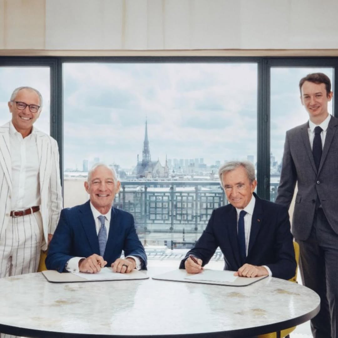 Instagram post by @jc.babin for LVMH. Caption reads: [...] in 2025, it was announced today that LVMH....