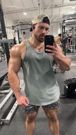 Instagram post by @bryanbalzano for Just Meats. Caption reads: Nothing feels better than a fresh gym fit 🔥

Top:....