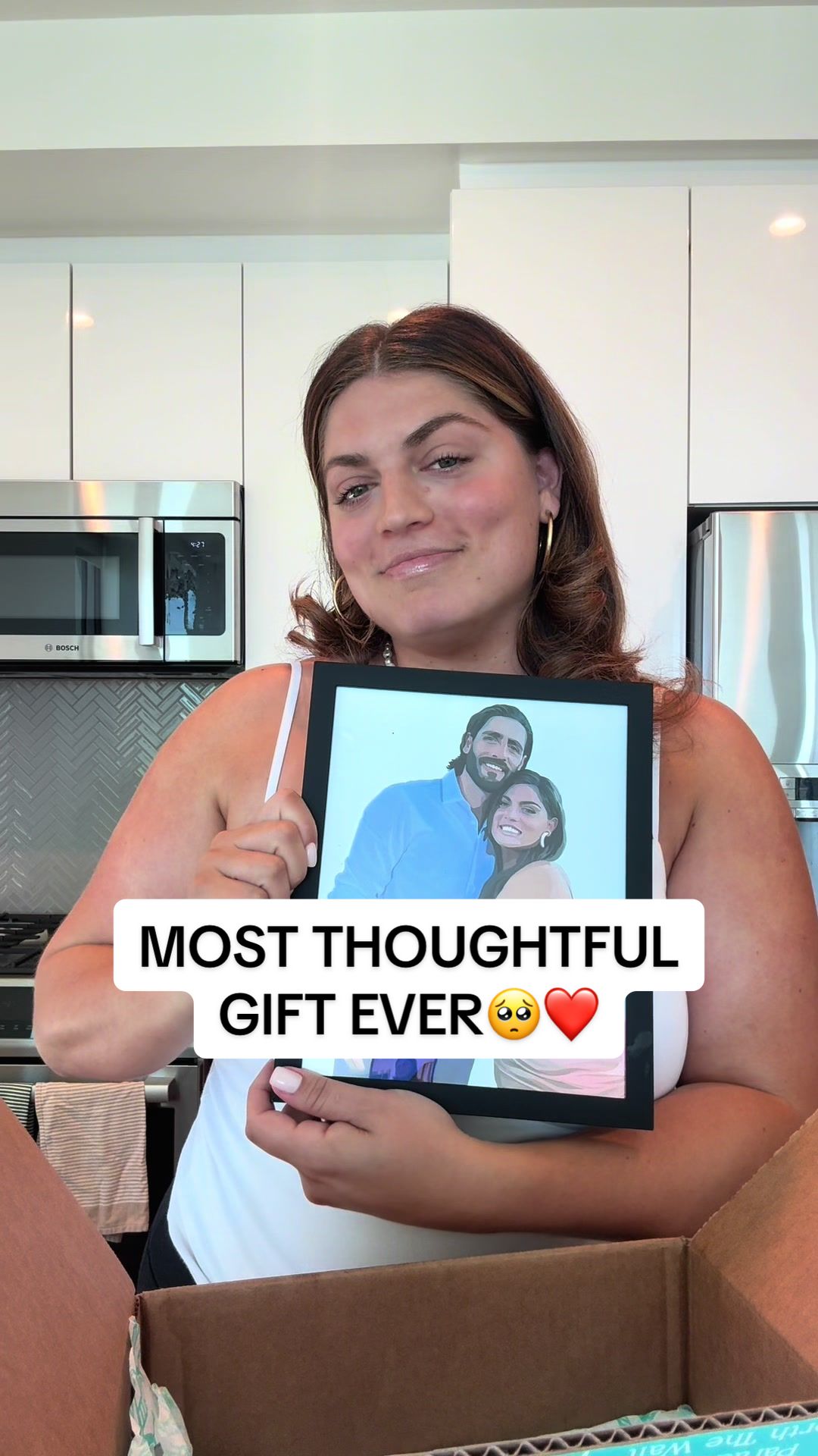 TikTok post by @ellahalikas for Kopari Beauty. Caption reads: most thoughtful gift🥺🤍 @Kopari Beauty thank you....