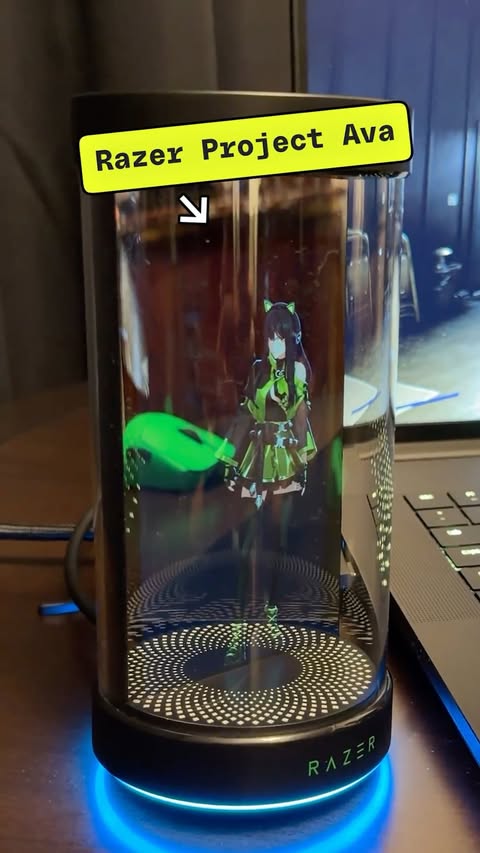 Instagram post by @vicmsong for The Verge. Caption reads: Razer unveiled its AI concepts at CES 2026 that....