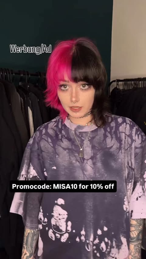 Instagram post by @sinister.misa for STAY COLD APPAREL. Caption reads: Code: MISA10 @staycoldapparel 
Get yourself....