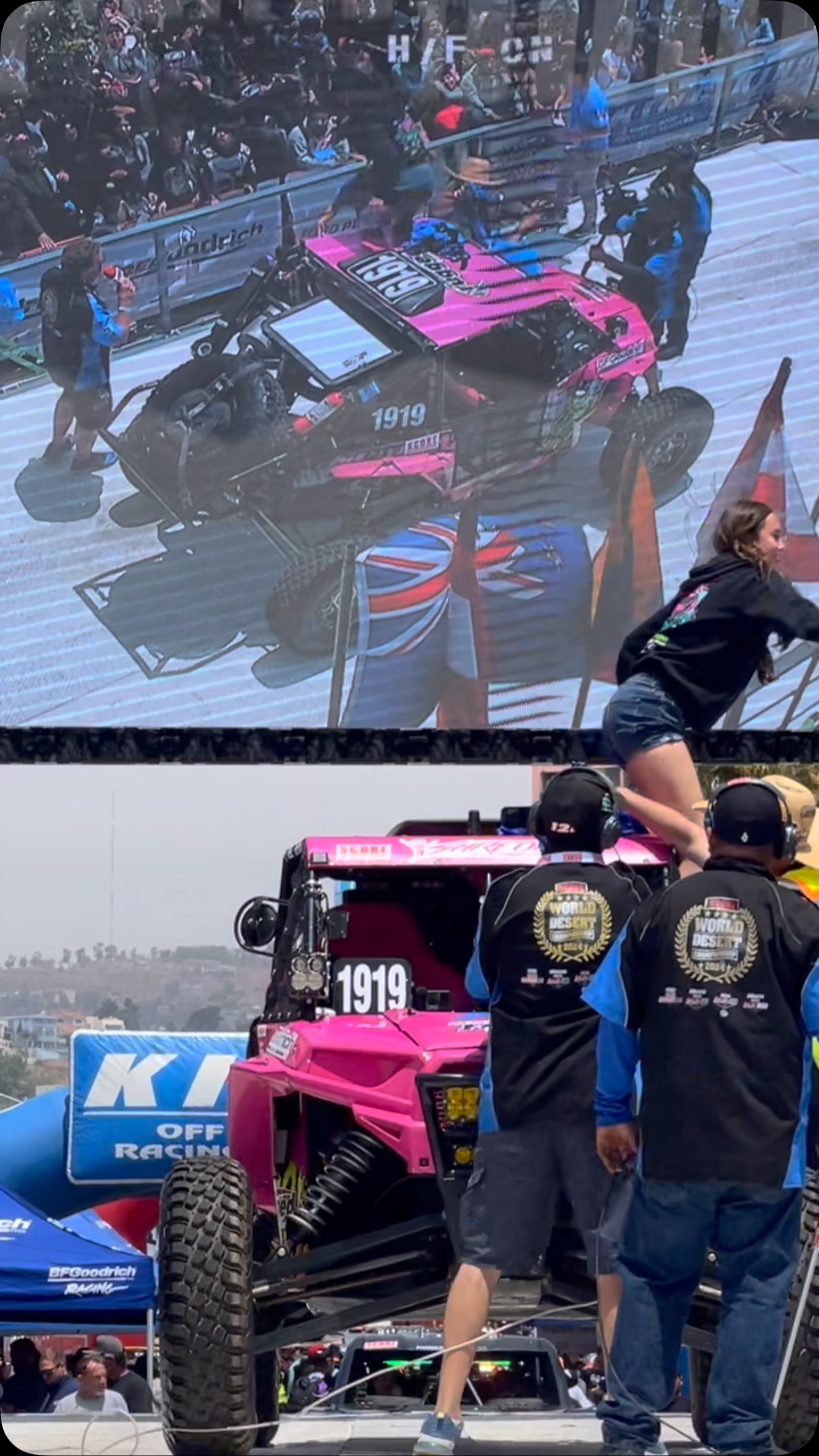 Instagram post by @evastar.racing for Rugged Radios. Caption reads: [...] I’ll be giving away more @ruggedradios....