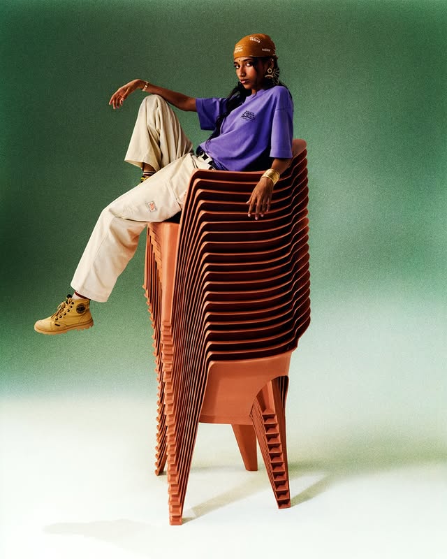 Instagram post by @yuktha for Royal Enfield. Caption reads: [...] my mom’s saree made it to London for Royal....