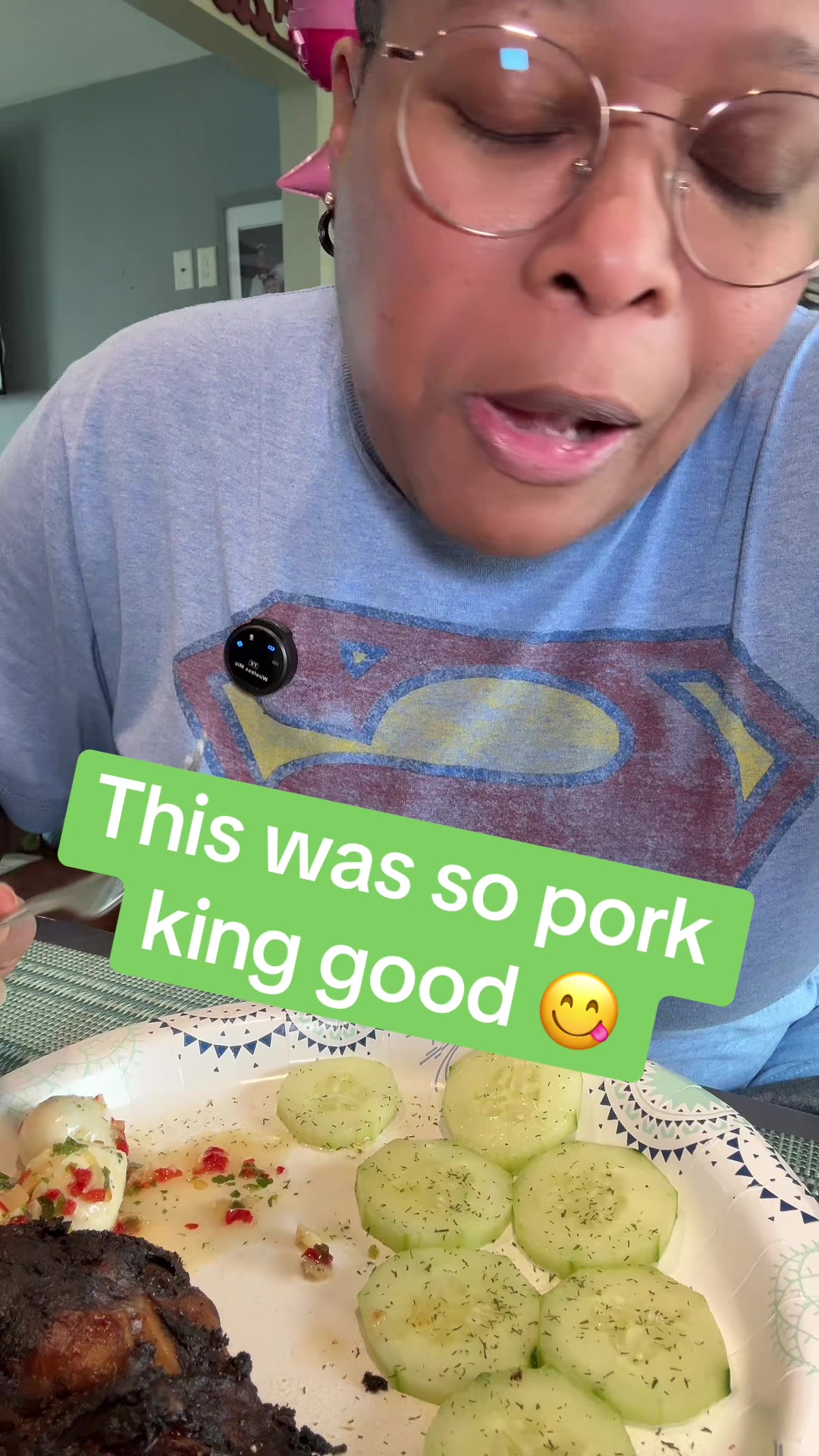 TikTok post by @jessbecauseiam for Pork King Good. Caption reads: #porkkinggood @Pork King Good 👍🏼.