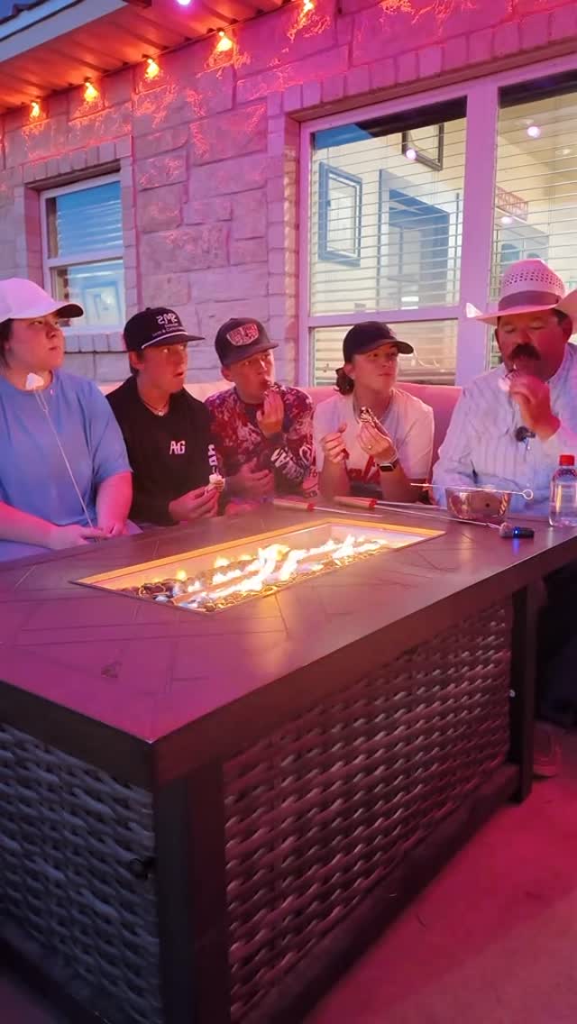 Instagram post by @bar7ranch for Govee. Caption reads: Sunset, sizzle, and smart lighting 🔥🌅 Making our....