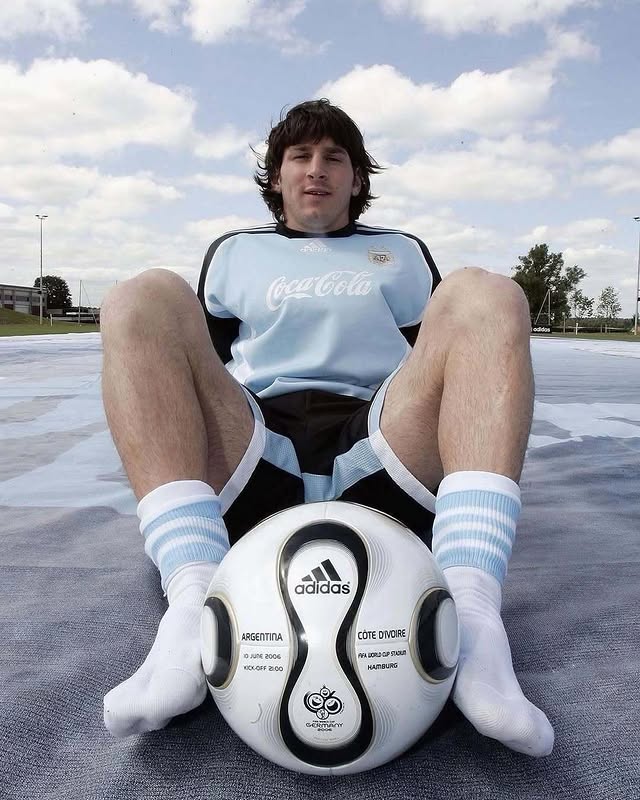 Instagram post by @we.are.messi for Copa90. Caption reads: June 2006, six days before his first World Cup....
