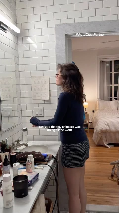 Instagram post by @chiaraglucia for Crest. Caption reads: #CrestPartner #Ad these are a staple in my [...].