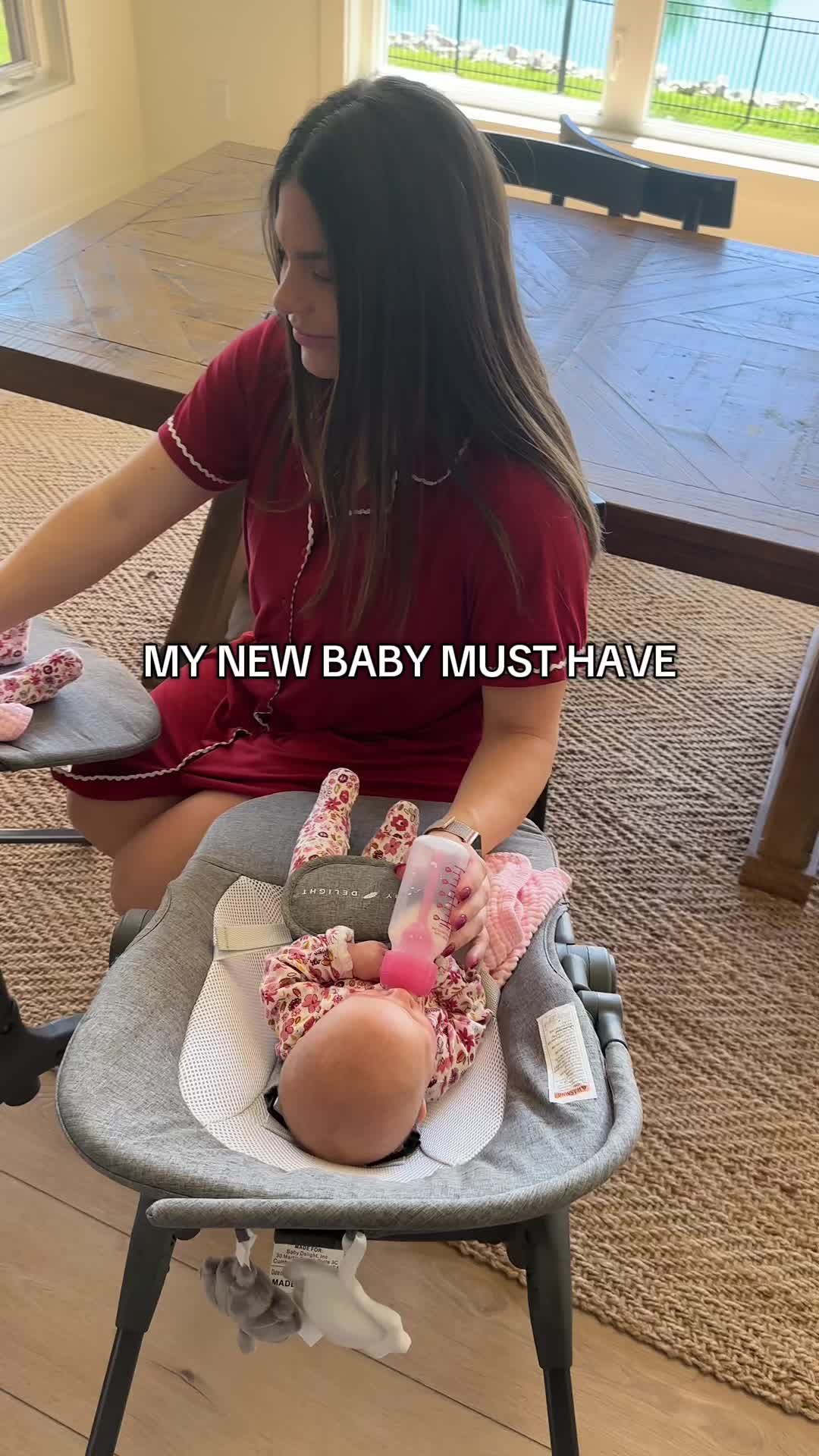 TikTok post by @emmietanner25 for Baby Delight. Caption reads: @Baby Delight, Inc. saw me struggling to feed my....