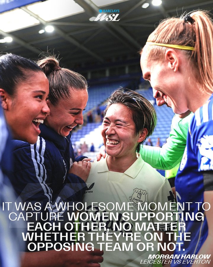 Instagram post by @barclayswsl2 for Getty Images. Caption reads: A weekend of history in front and behind the....