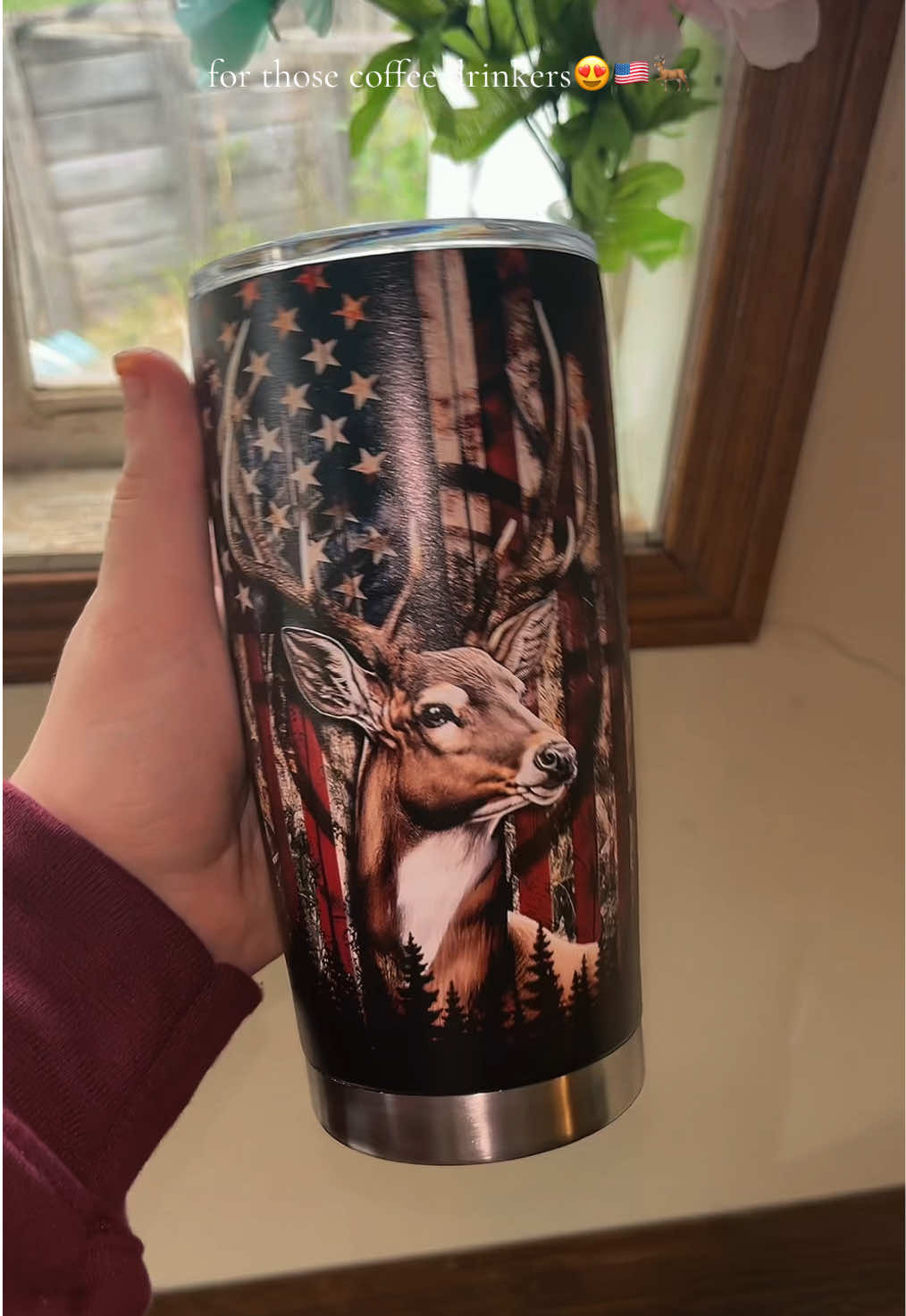 TikTok post by @x.a.n.d.r.i.a for Sandjest. Caption reads: This Sandjest Coffee Tumbler is gonna be the....