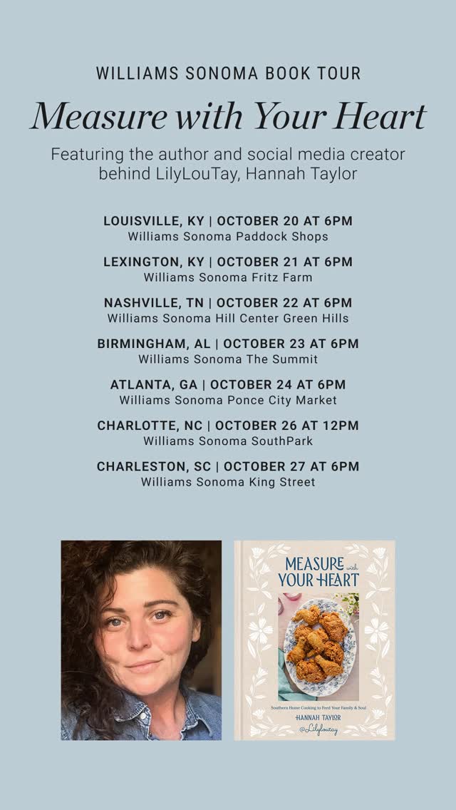 Instagram post by @lilyloutay for Williams Sonoma. Caption reads: Y’all, l’ve been holding this in like a secret....